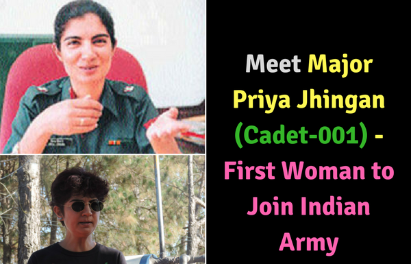 Major-Priya-Jhingan-Cadet-001-First-Woman-Join-Indian-Army